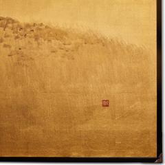 Pair of Japanese Six Panel Screens Higashiyama Hills of Kyoto - 3326912