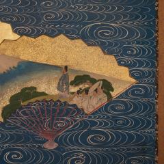 Pair of Japanese Six Panel Screens Mifune Matsuri River Fans Festival  - 3257629