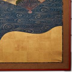 Pair of Japanese Six Panel Screens Mifune Matsuri River Fans Festival  - 3257632