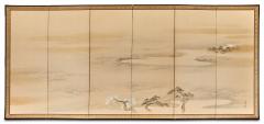 Pair of Japanese Six Panel Screens Mt Fuji and Countryside - 3931900