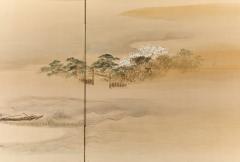 Pair of Japanese Six Panel Screens Mt Fuji and Countryside - 3931907