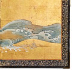 Pair of Japanese Six Panel Screens Rocky Coastal Seascape - 4429965