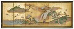 Pair of Japanese Six Panel Screens Spring into Summer Landscape - 4512745