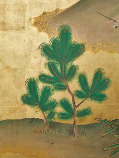 Pair of Japanese Six Panel Screens Spring into Summer Landscape - 4512747