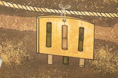 Pair of Japanese Six Panel Screens Venerable Pines with Naruko Clackers  - 4487143