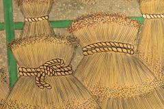 Pair of Japanese Six Panel Screens Venerable Pines with Naruko Clackers  - 4487152