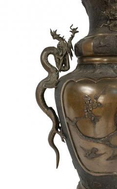 Pair of Japanese Style Bronze Palace Urns - 4322111