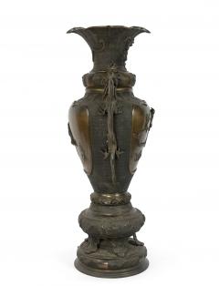 Pair of Japanese Style Bronze Palace Urns - 4322113