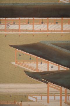 Pair of Japanese Two Panel Screens Itsukushima Shrine in Miyajima - 2696725