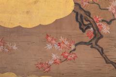 Pair of Japanese Two Panel Screens Rabbits and Geese in Autumn - 3015689