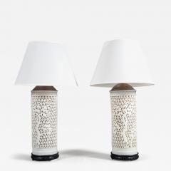 Pair of Japanese porcelain lamps - 4023076