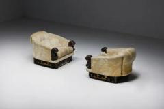 Pair of Japanoiserie Art Deco Expressionist Lounge Chairs 1920s - 3461274