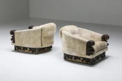 Pair of Japanoiserie Art Deco Expressionist Lounge Chairs 1920s - 3461318
