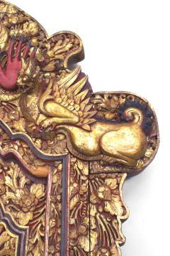 Pair of Javanese Red and Giltwood Temple Doors - 2787137