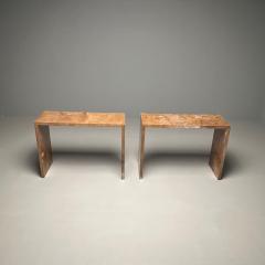 Pair of Jean Michel Frank Style Parchment Consoles Sofa Tables Contemporary - 3402695