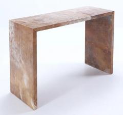 Pair of Jean Michel Frank Style Parchment Consoles Sofa Tables Contemporary - 3402701