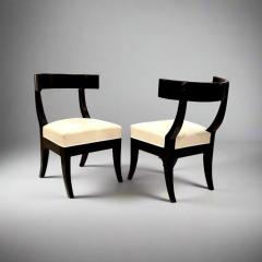 Pair of Klismos Ebonized Early 19th Century Side Chairs - 4729421
