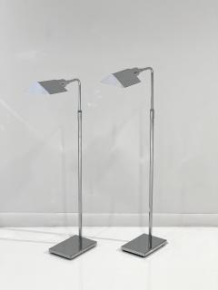 Pair of Koch Lowy Chrome Floor Lamps - 2986753
