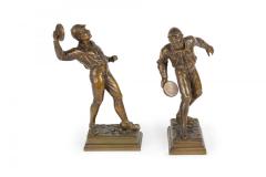 Pair of L Guillemin Bronze Sports Figures - 4657785