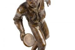 Pair of L Guillemin Bronze Sports Figures - 4657787