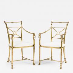 Pair of La Barge Hollywood Regency Armchairs - 4279114