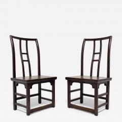 Pair of Lacquered Tall Back Chairs - 4288220