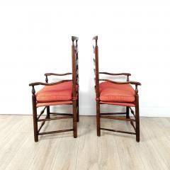 Pair of Lancashire Oak Dining Chairs England circa 1820 and later - 3517878