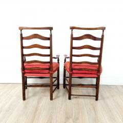 Pair of Lancashire Oak Dining Chairs England circa 1820 and later - 3517879