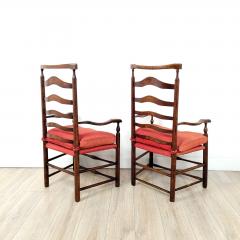 Pair of Lancashire Oak Dining Chairs England circa 1820 and later - 3517880