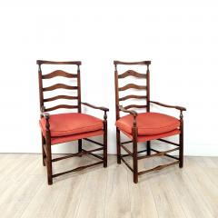 Pair of Lancashire Oak Dining Chairs England circa 1820 and later - 3517882