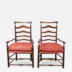 Pair of Lancashire Oak Dining Chairs England circa 1820 and later - 3520617