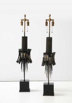 Pair of Large 1907s Brutalist Lamps - 3470268