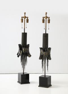 Pair of Large 1907s Brutalist Lamps - 3470270