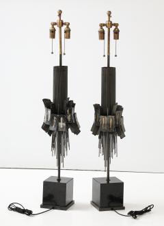 Pair of Large 1907s Brutalist Lamps - 3470277