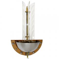 Pair of Large 1930s American Art Deco Theater Wall Sconces w Etched Glass - 181815