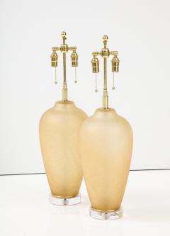 Pair of Large 1980s Murano Glass Lamps - 2806347