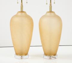 Pair of Large 1980s Murano Glass Lamps - 2806348