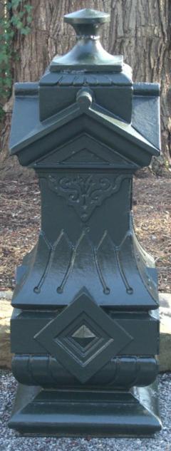 Pair of Large 19th Century Cast Iron NYC Brownstone Newel Posts - 104046