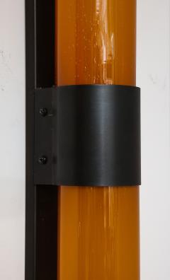Pair of Large Amber Glass Sconces by Savoy Studios 4 Pairs Available  - 1269910