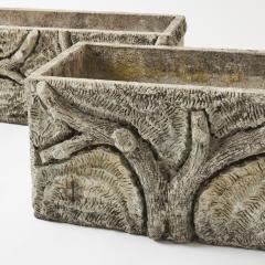 Pair of Large Antique French Faux Bois Planters - 4518133