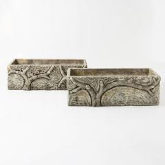 Pair of Large Antique French Faux Bois Planters - 4520551