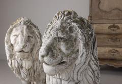 Pair of Large Antique Italian Concrete Lions - 2609962