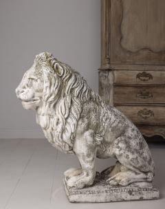 Pair of Large Antique Italian Concrete Lions - 2609963