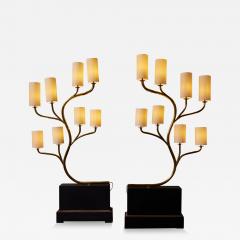 Pair of Large Brass Decorative Floor Lamps - 3292158