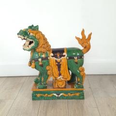 Pair of Large Chinese Sancai Pottery Foo Dogs 20th century or earlier - 4133603