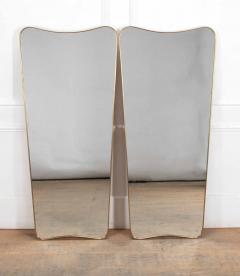Pair of Large Contemporary Italian Brass Mirrors - 4133261