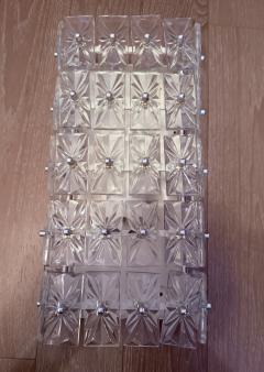 Pair of Large Crystal East German DDR Veb Narva Leuchten Mid Century Wall Lamps - 4446877