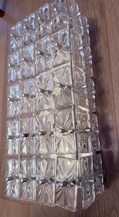 Pair of Large Crystal East German DDR Veb Narva Leuchten Mid Century Wall Lamps - 4446885