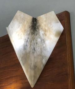 Pair of Large Custom Italian Modern Neoclassical Alabaster Wall Sconces - 1746373