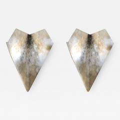 Pair of Large Custom Italian Modern Neoclassical Alabaster Wall Sconces - 1750298